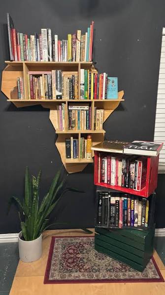 Bookshelves inside CLASS Bookstore
